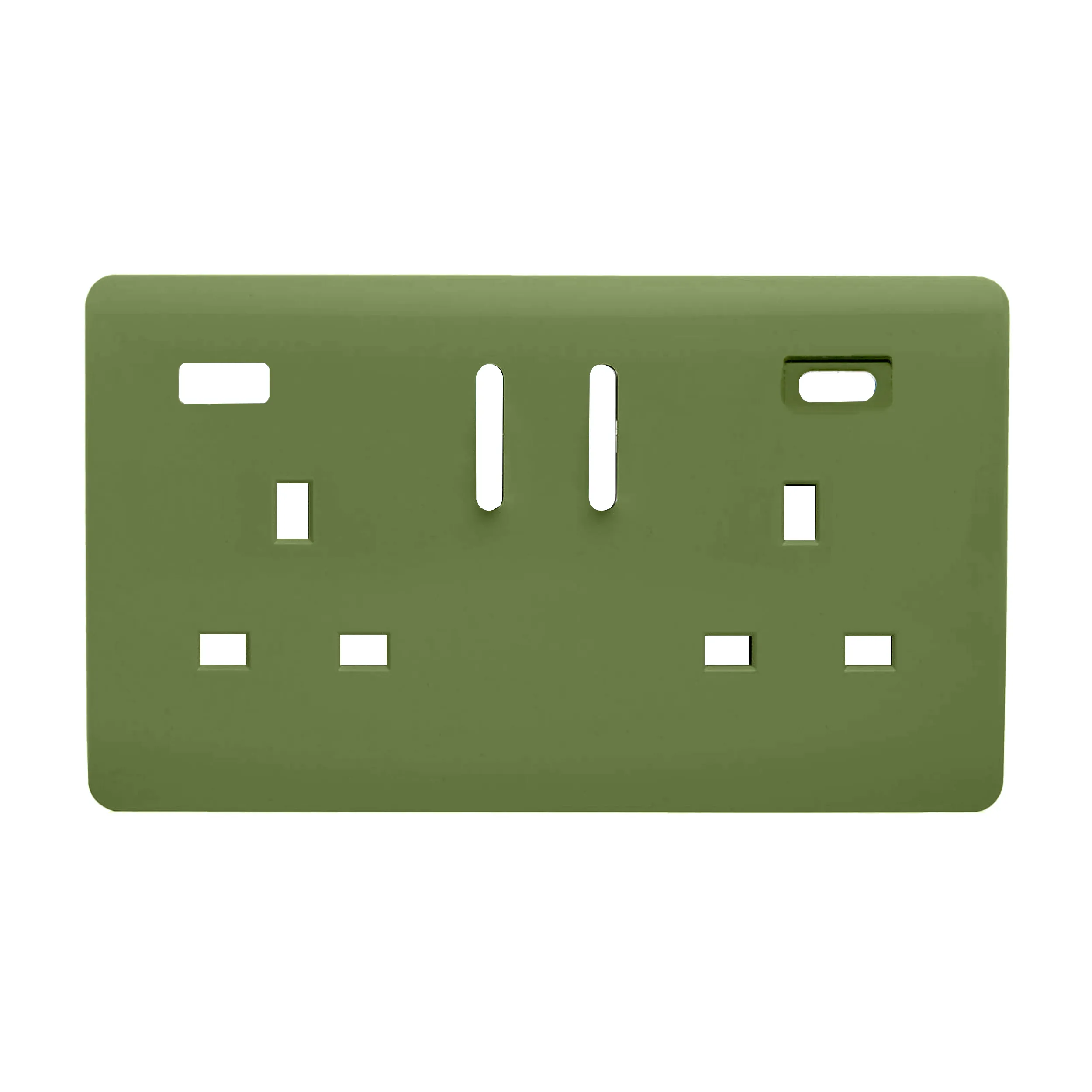 Moss Green Spare Plate Wiring Accessories Trendi Decorative Screwless